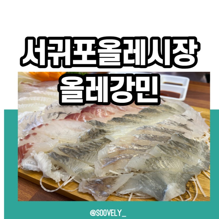  올레시장횟집 올레강민 서귀포회추천