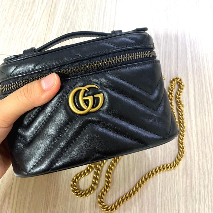  [GUCCI 미니 백]GG마몽 미니 탑 핸들백 블랙