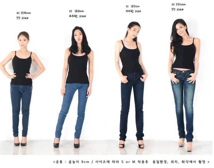  키별 옷길이,치마,바지,원피스 길이 정리해봤어요