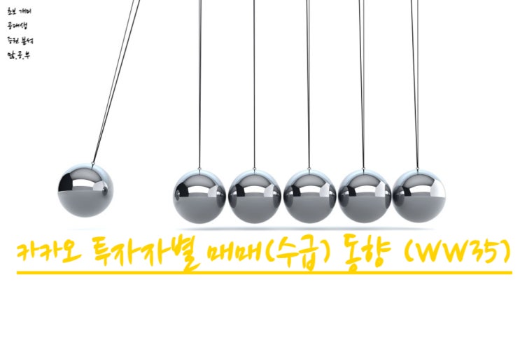  카카오(035720) WW35 투자자별 매매(수급)동향(2019~2022)