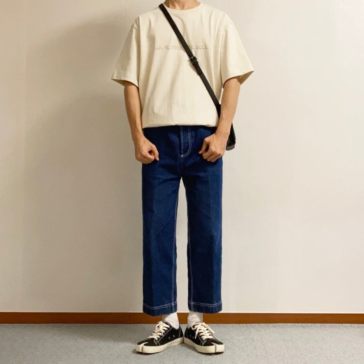  유스 반팔티, Youth Embroidery T-Shirt Ivory, 유스 엠보더리 티셔츠 아이보리 후기