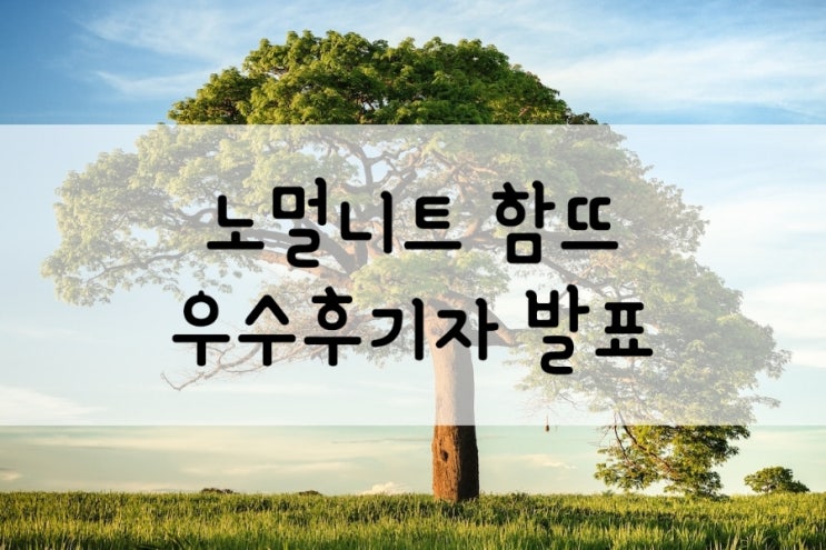 노멀니트 함뜨 우수후기 발표입니다