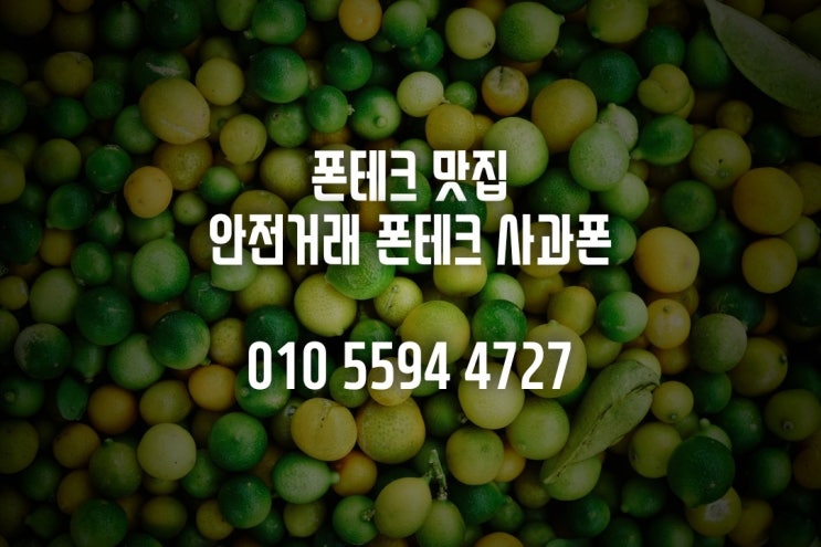  장성폰테크 안전한 곳에서