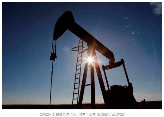 OPEC+, 10월 하루 10만 배럴 감산 합의...8월 생산량으로 회귀