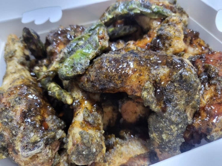  치킨플러스 X 지도표성경김 콜라붐신 콜라보 킹부각치킨 후기