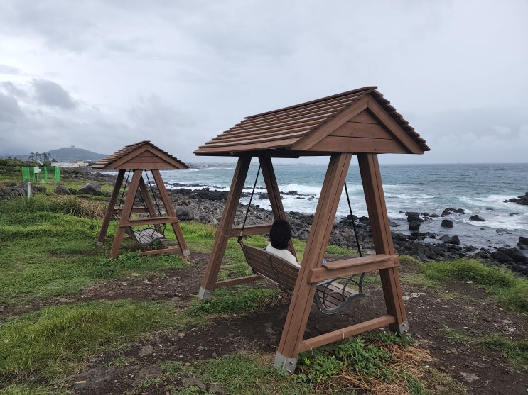  제주 일주도로 여행 첫날, 태풍 힌남노가 느껴지는 분위기