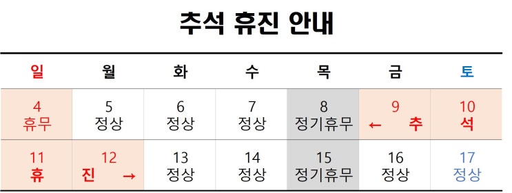  [달성군 한의원] 편작한의원 2022년 추석 휴진 안내