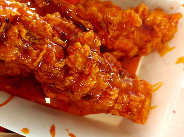  다 된 양념에 허니버터 뿌리기, KFC 신메뉴 맵단하네로 치킨 후기