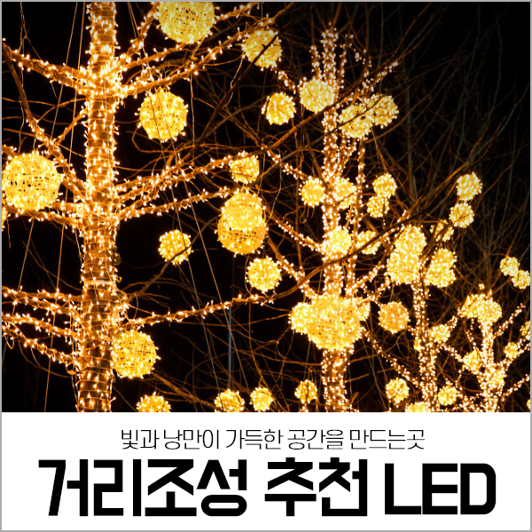  거리조성 특화LED 조명 추천(성탄절,연말연시,길거리조명,경관,전시,공간조명)