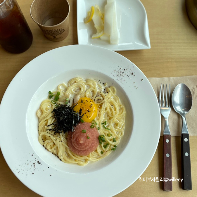 장승배기역 브런치카페 비단콤마 명란크림파스타 장승배기역 브런치카페 비단콤마 명란크림파스타