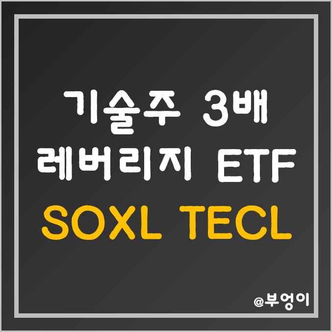미국 기술주 3배 레버리지 ETF - SOXL, TECL 주가 및 10년 수익률 미국 기술주 3배 레버리지 ETF - SOXL, TECL 주가 및 10년 수익률