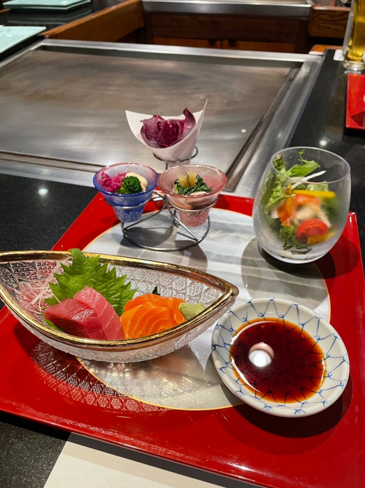  하와이 호놀룰루 선토리(Suntory) 테판야끼 - 와이키키 철판구이 맛집 일식당 아기랑 저녁