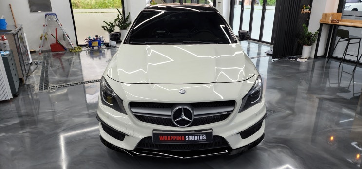  용인크롬죽이기 벤츠cla 45 amg 크롬죽이기 재시공