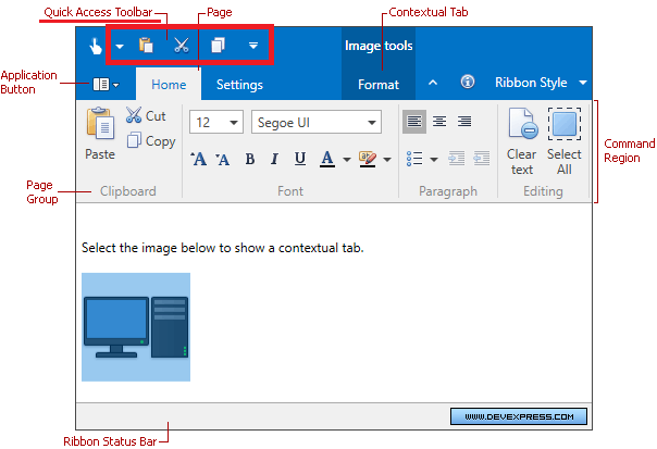  [WPF_DevExpress] Ribbon Quick Access Toolbar(리본 빠른 실행 툴바)