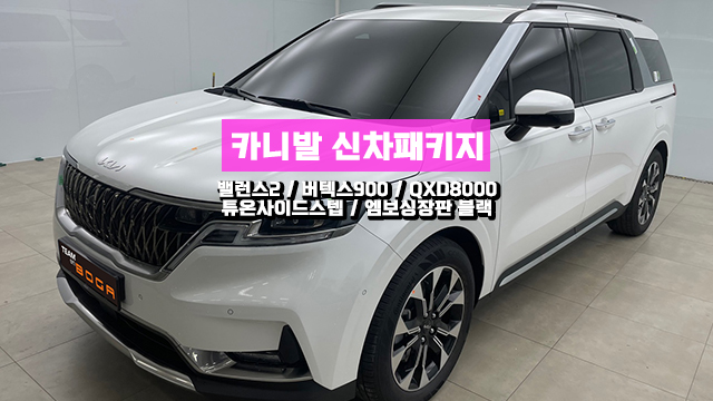  카니발 신차패키지 버텍스900 썬팅,신차검수,아이나비QXD8000,커넥티드프로,튜온사이드스텝,엠보싱장판 모든걸 한번에!