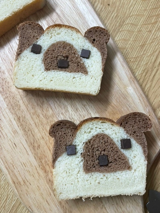  추석 맞이 귀여운 동물 식빵 만들기(손반죽, 쌀베이킹,틀없이 강아지 식빵, 무지개식빵)