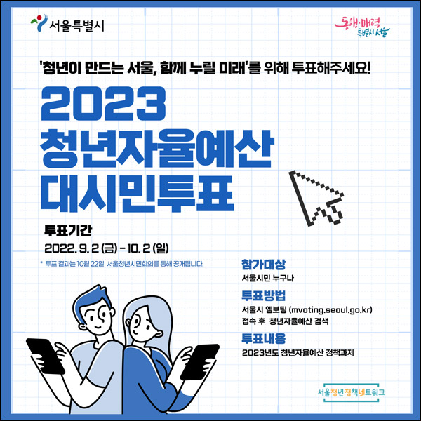 청년자율예산 투표이벤트(커피쿠폰 300명)추첨,간단