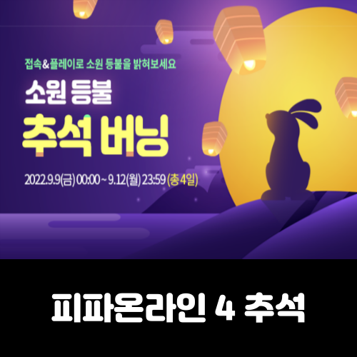  피파 온라인 4 추석 버닝 이벤트 + pc방 이벤트와 강화데이까지