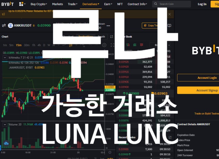 [2022년 9월] 루나 LUNA 공매도 가능한 거래소(LUNC, LUNA, USTC (BYBIT 바이비트 바이빗 등록, 개설 방법)