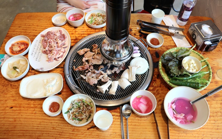 경기도 광주 태전동 맛집 가나안덕 맛있고 푸짐한 숯불 오리고기