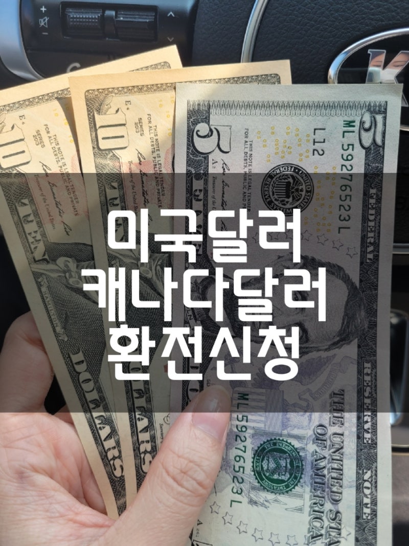 캐나다/미국여행준비] 캐나다달러, 미국달러 환전하기 (CAD, USD) : 우리은행 환전주머니, 하나은행 환전지갑 : 네이버 블로그