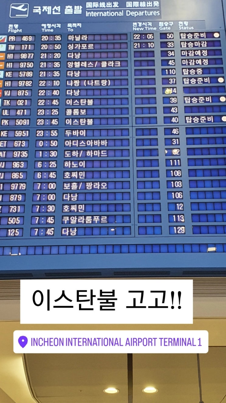  오아아아 터키 이스탄불 국제공항 환승하는 즁임당!!