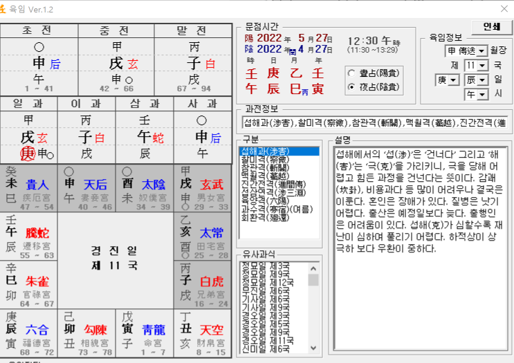  육임정단. 반드시 피해야 하는 집.
