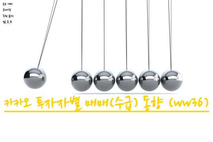  카카오(035720) WW36 투자자별 매매(수급)동향(2019~2022)