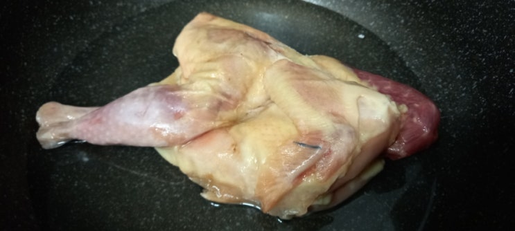  제주토종구엄닭 에어프라이어, 구엄닭백숙의맛은?