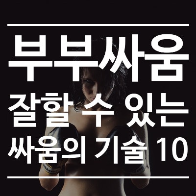  위기의 명절 추석! 부부싸움을 극복해 보자 :: 싸움의 기술 TOP 10