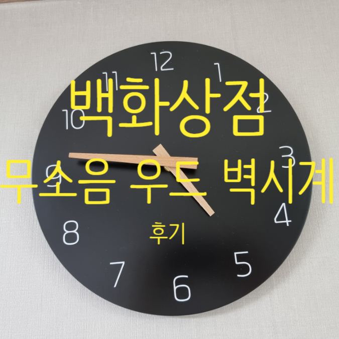  신혼집 인테리어 집들이 선물 백화상점 심플 무소음 벽시계 달았어요