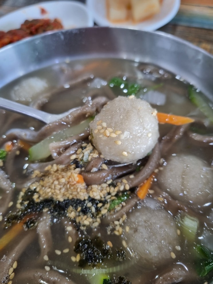  울산 대왕암 출렁다리 근처  메밀 칼국수 맛집 옹심이 칼국수