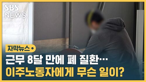 근무 8달 만에 폐 질환…이주노동자에게 무슨 일이? : SBS뉴스 근무 8달 만에 폐 질환…이주노동자에게 무슨 일이? : SBS뉴스