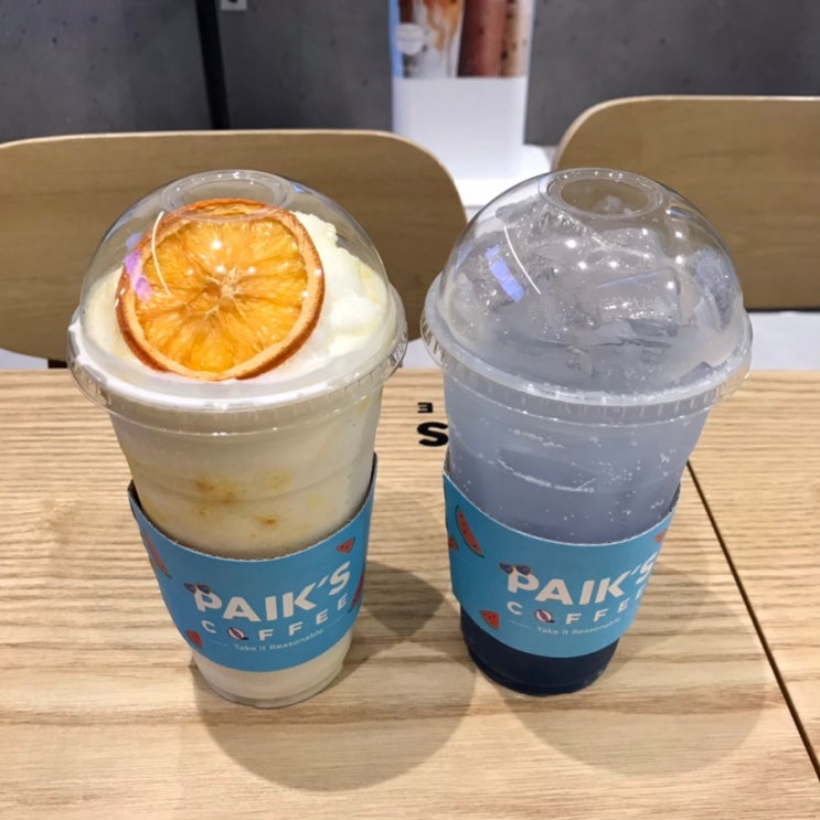 블루캔디소다 삼라봉요거트스무디 불당동 빽다방 / 천안식후감