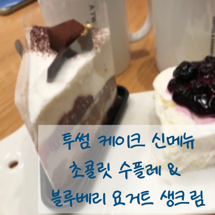 투썸 케이크 신메뉴 - 초콜릿 수플레 & 블루베리 요거트 생크림