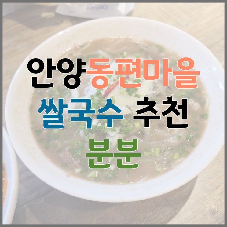안양 동편마을 쌀국수 반미 베트남음식 추천 분분