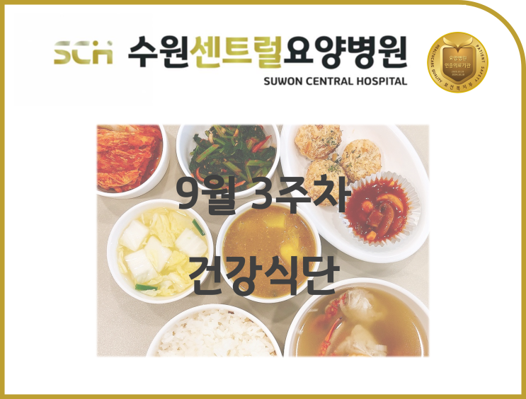  2022년 9월 3주차 식단 안내 : 수원 호매실 요양병원 추천, 뇌졸중 재활 추천, 중점재활, 재활과 요양을 동시에!!