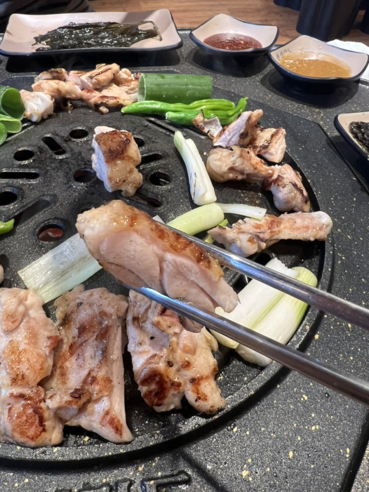  망월동 숯불닭갈비 맛집  팔각도 하남미사역점:: 닭목살도 냠냠