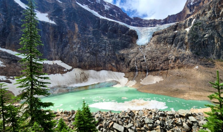  캐나다 로키 트레킹   Edith Cavell Trail,           엔젤 빙하(Angel Glacier)