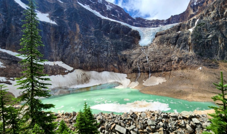 캐나다 로키 트레킹   Edith Cavell Trail,           엔젤 빙하(Angel Glacier)