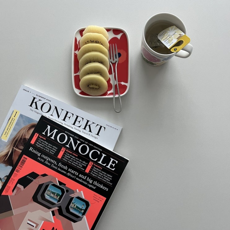  주간일기 | 모노클 잡지 9월호 + 여성용 콘펙트 KONFEKT 화보촬영용 잡지추천