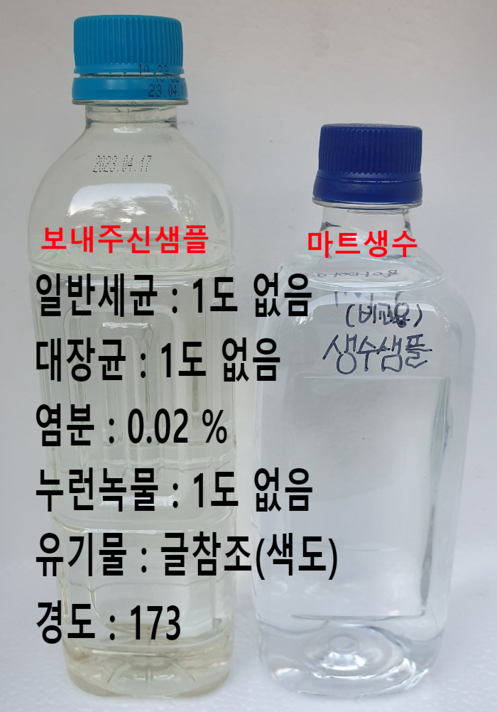 주말 농막 지하수, 연수기 하시면 좋을 것 같습니다.