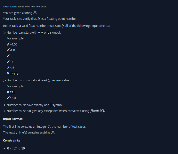  Python HackerRank 문제 58 - Detect Floating Point Number