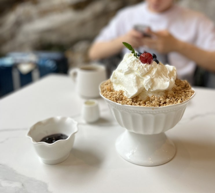  압구정로데오핫플 포레스트 청담 카페에서 커피+빙수