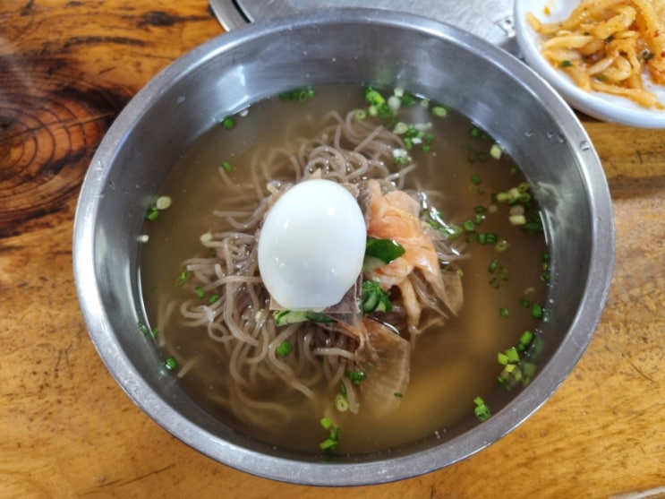 메밀향이 진한 목동 평양냉면 평미가 (물냉면 + 만두) 메밀향이 진한 목동 평양냉면 평미가 (물냉면 + 만두)