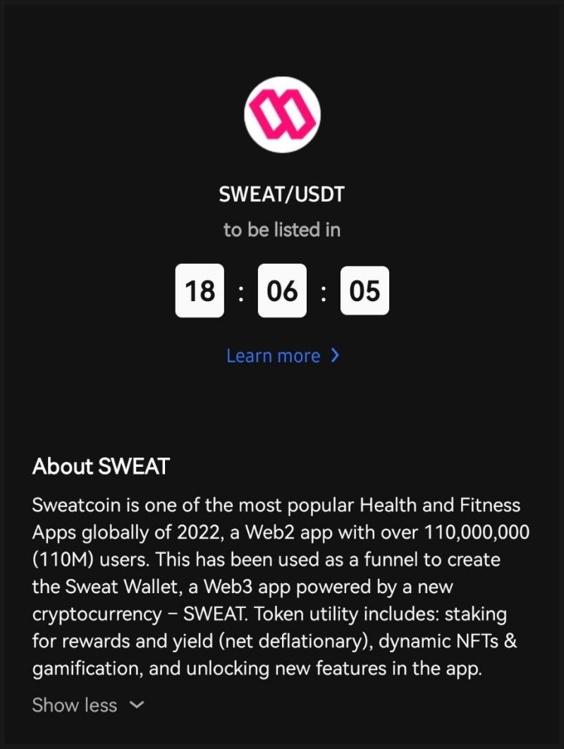코인] 걸으면서 돈 버는 스웨트코인(SweatCoin) 상장 소식(2022. 9. 13 밤 10시) :: 현금화 방법, 상장 거래소,  매도 전략 : 네이버 블로그
