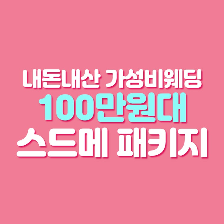  W. 100만원대 스드메 최종 리스트 및 견적공유드려요~