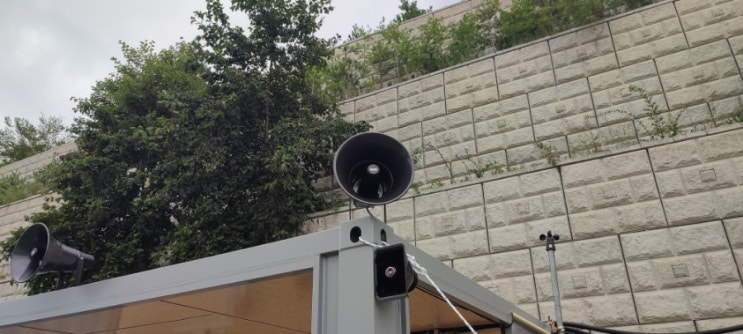  [서산스피커설치] 혼스피커 공사현장 설치