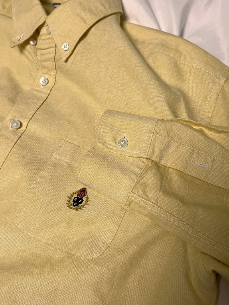 [HERITAGEFLOSS] 헤리티지플로스 옥스포드 셔츠 HFC CREST OXFORD SHIRT (옐로우/M)