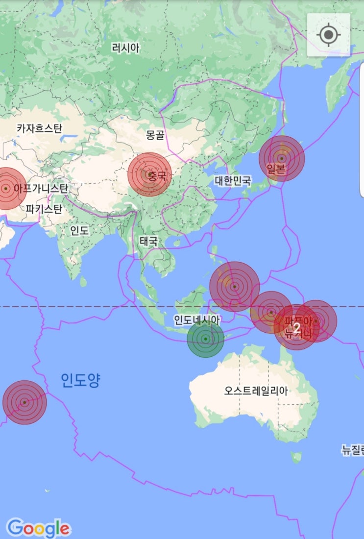 세계지진발생현황(9월 13일)
